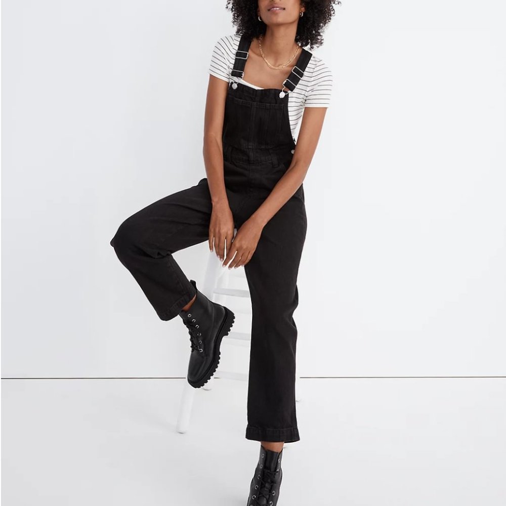NWT Madewell Straight-Leg Overalls in Lunar Wash - Large